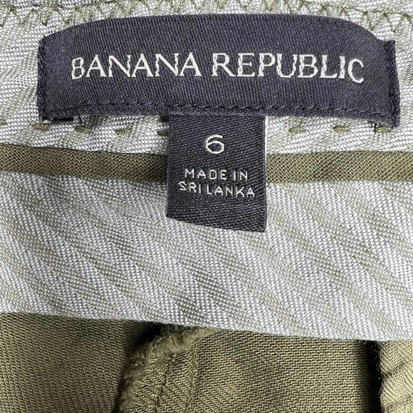 Banana Republic Sloan Women's Green Mid-Rise Tapered Leg Stretch Pants Sz 6 - Picture 7 of 11